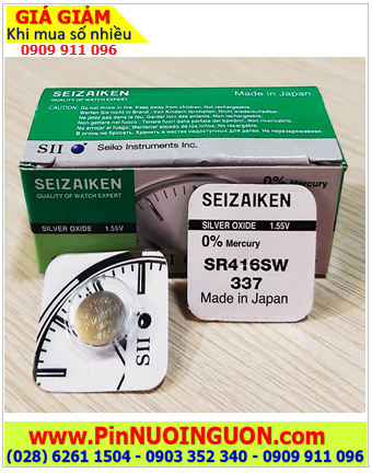 Seizaiken SR416SW, Pin đồng hồ 1.55v Seizaiken SR416SW Pin 337 (Xuất xứ Nhật)